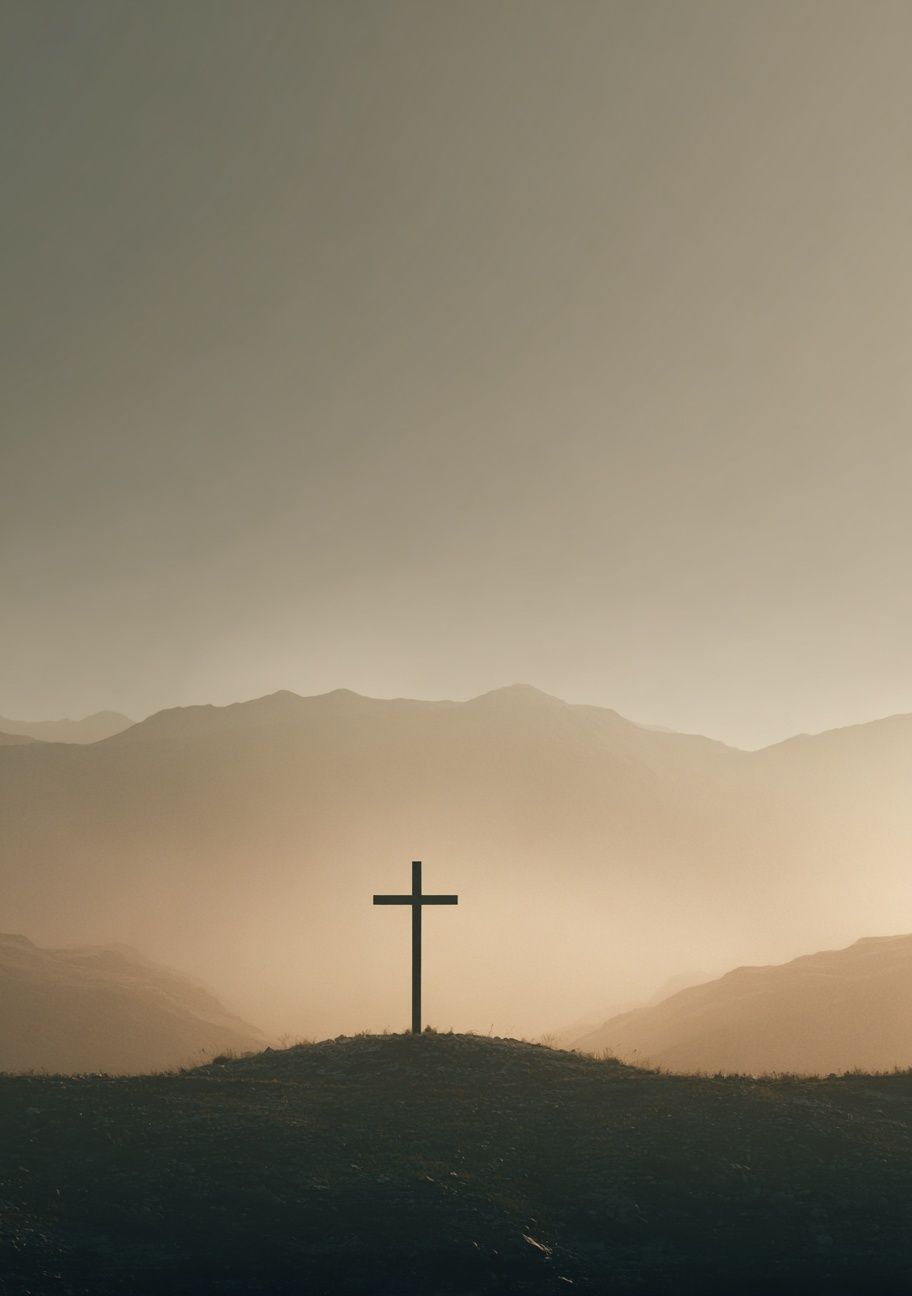 Cross at Dawn Photography Poster. poster detail