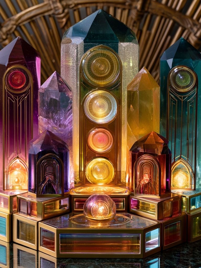 Crystal Prism Shrine Illustration Print. poster detail