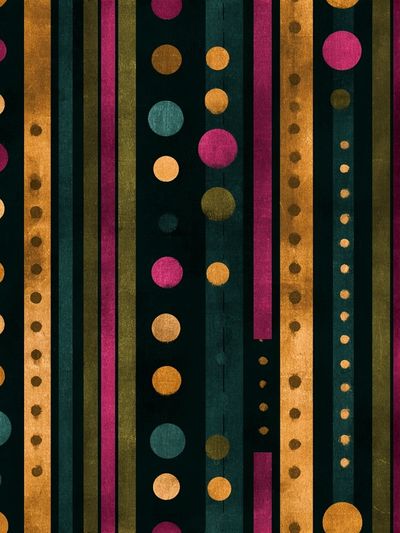 Colorful Stripes and Dots Poster. poster