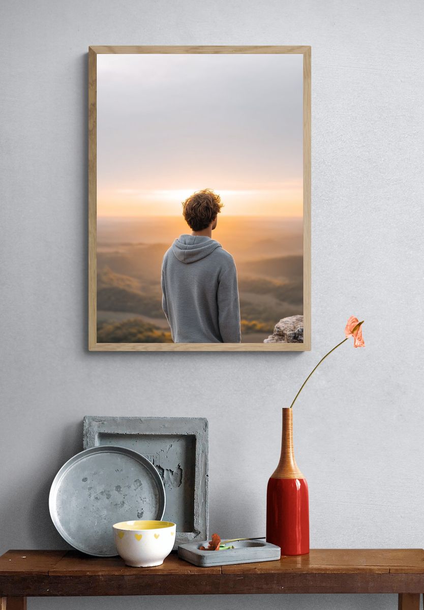 Contemplative Sunset — Photography Print. — room view 3