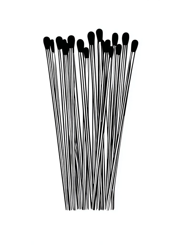 Cotton Swabs — Minimalist Print. poster detail