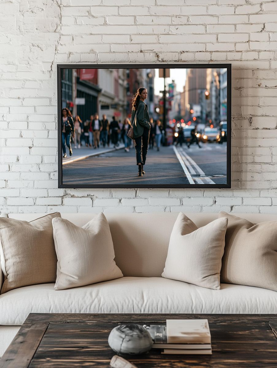 City Street Portrait Poster. — room view 1