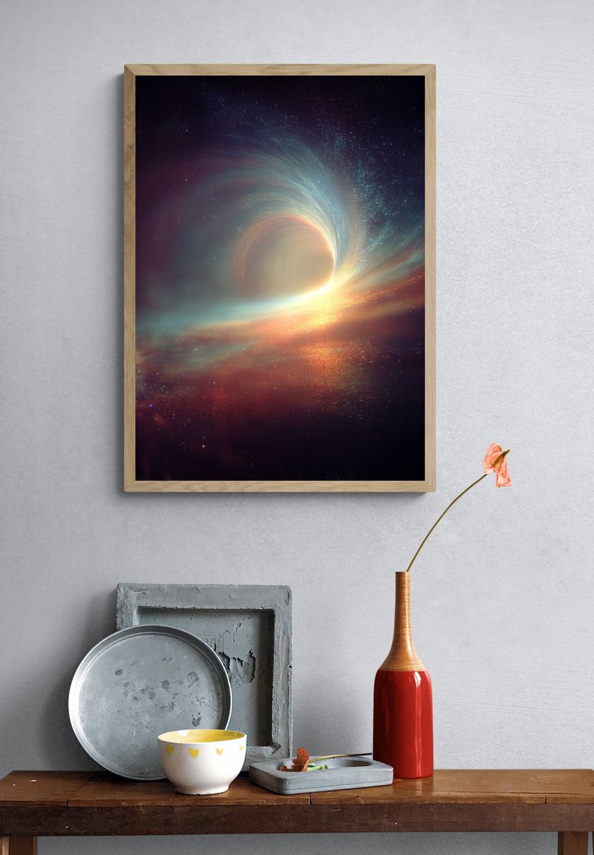 Cosmic Swirl — Space Print. — room view 3