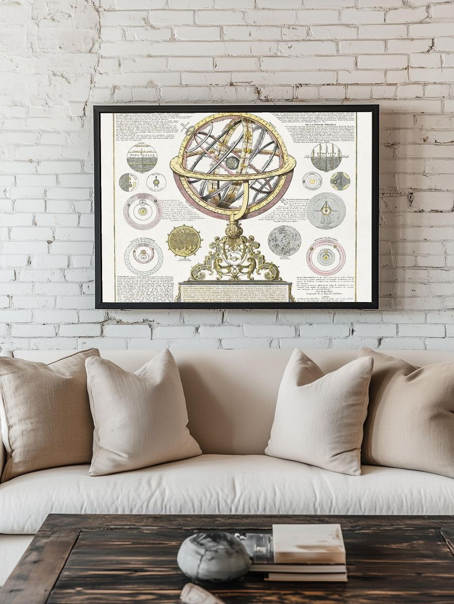 Celestial Sphere — Vintage Print. room preview