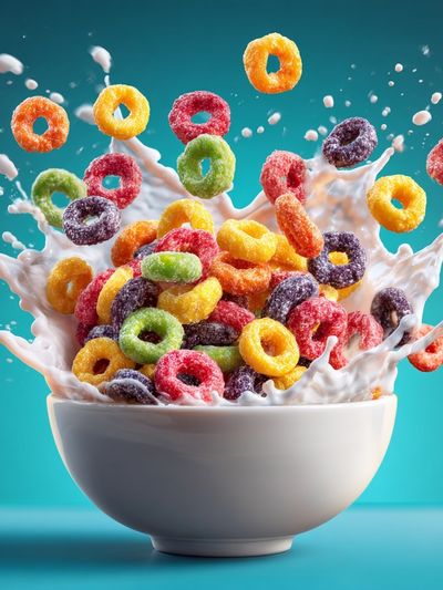 Colorful Cereal Splash Poster. poster print