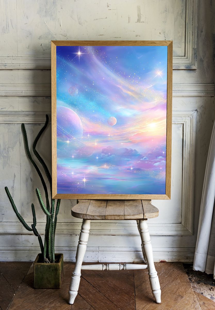 Celestial Dreamscape — Space Print. — room view 1