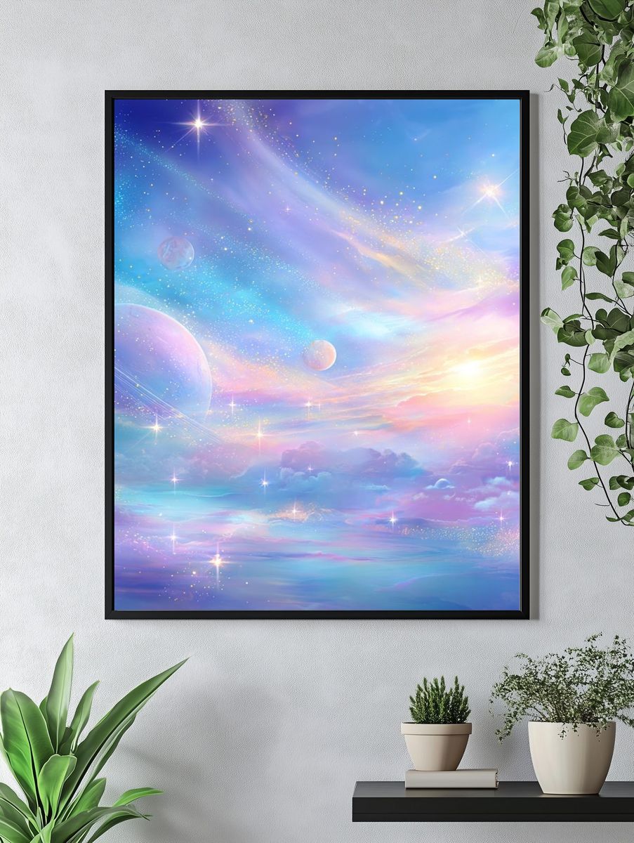 Celestial Dreamscape — Space Print. — room view 4