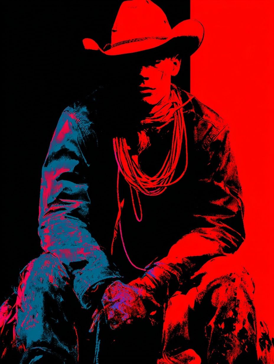 Cowboy Silhouette — Pop Art Print. poster detail