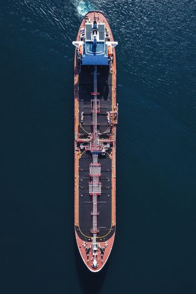 Cargo Ship Aerial View Poster. poster print