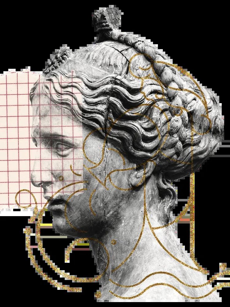 Classical Sculpture — Modern Art Print. poster — fine-art art