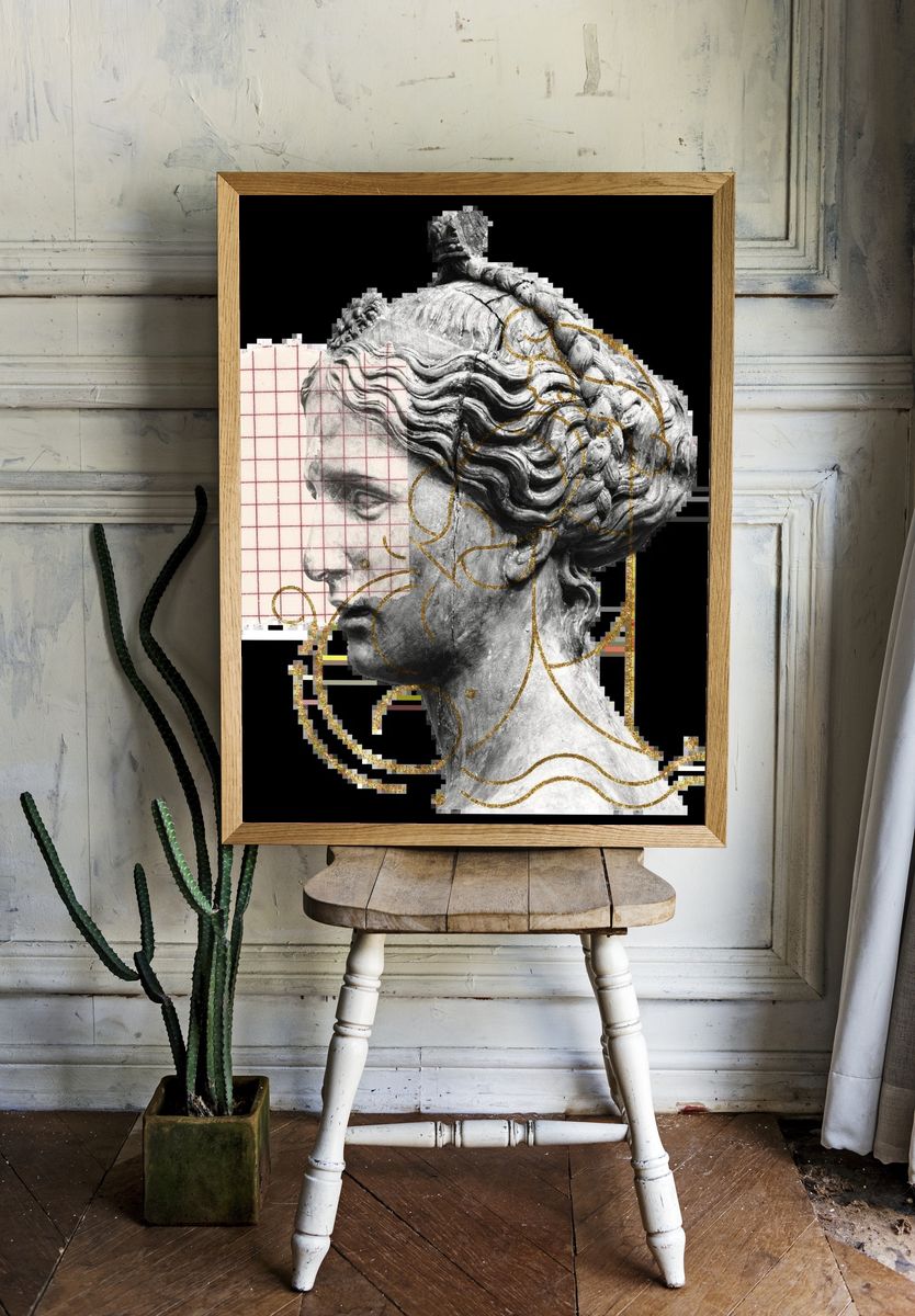 Classical Sculpture — Modern Art Print. room preview