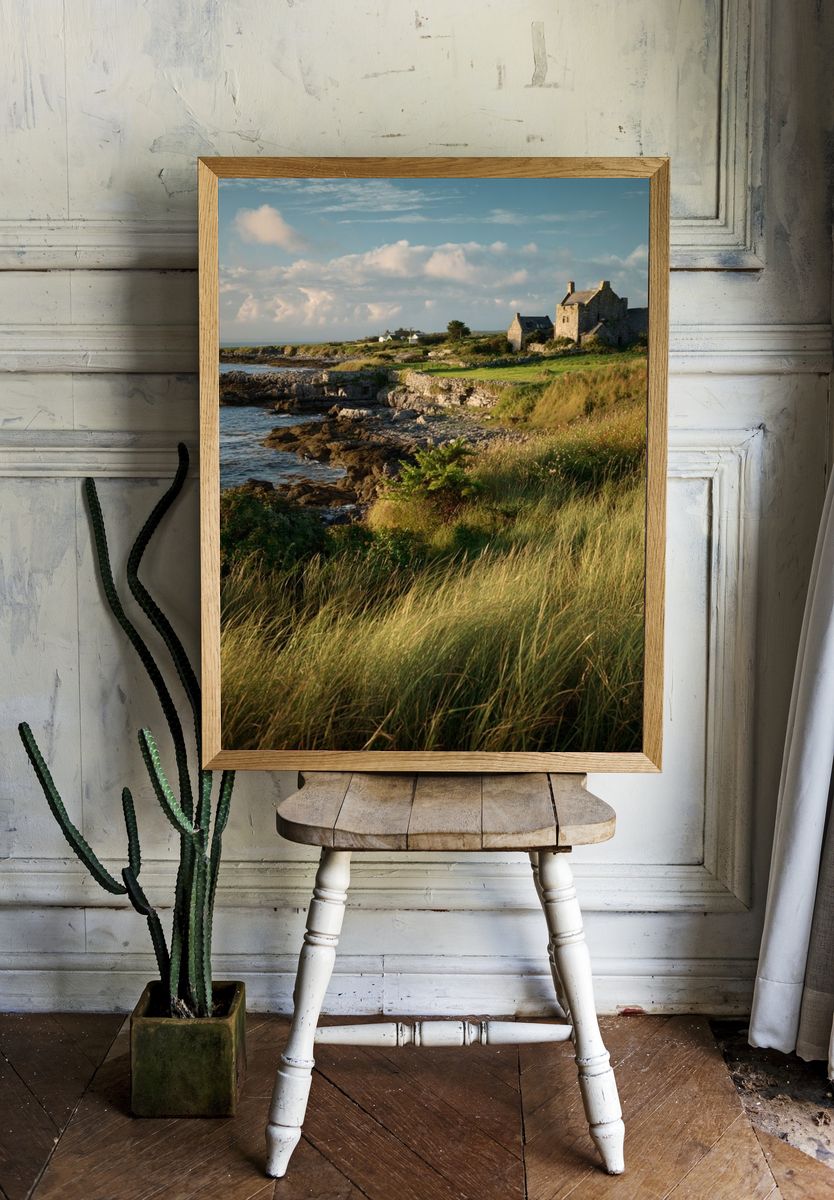 Coastal Ruins at Sunset Poster room preview