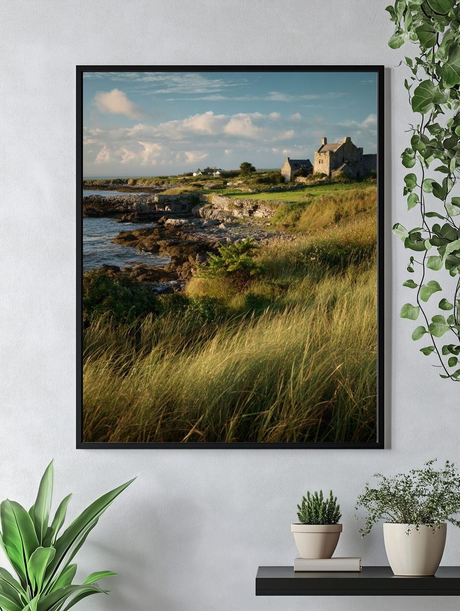 Coastal Ruins at Sunset Poster. — room view 4