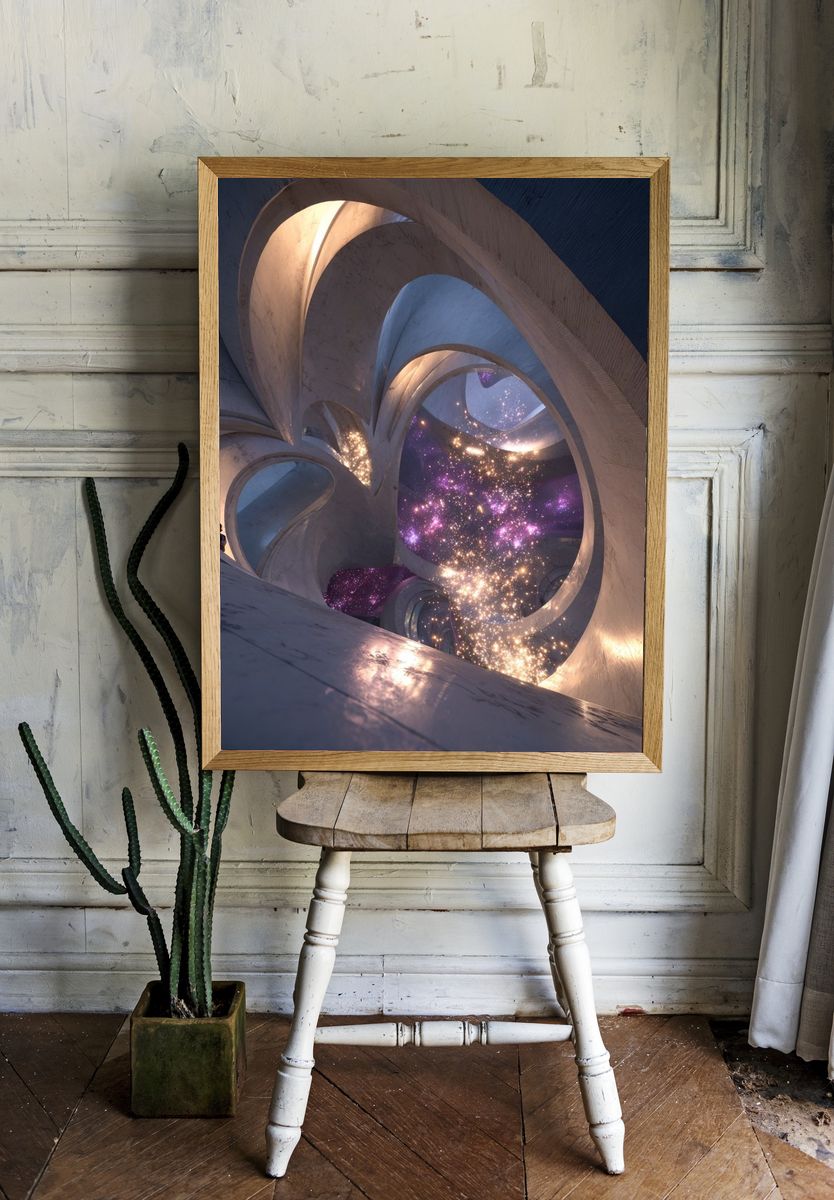 Cosmic Spiral — Abstract Print room preview
