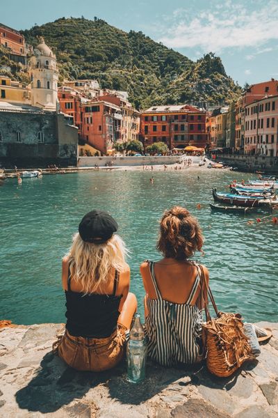 Cinque Terre Harbor View Photography Poster. poster print