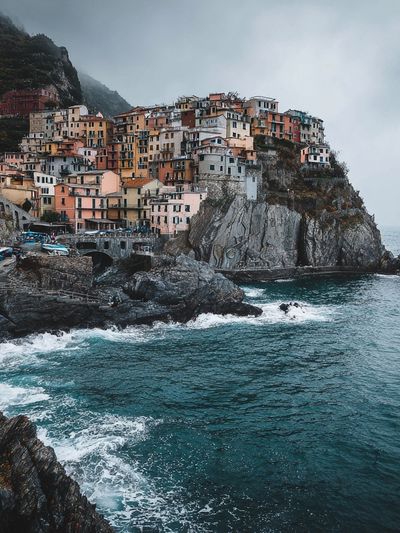 Cinque Terre Cliffside Village Print. poster
