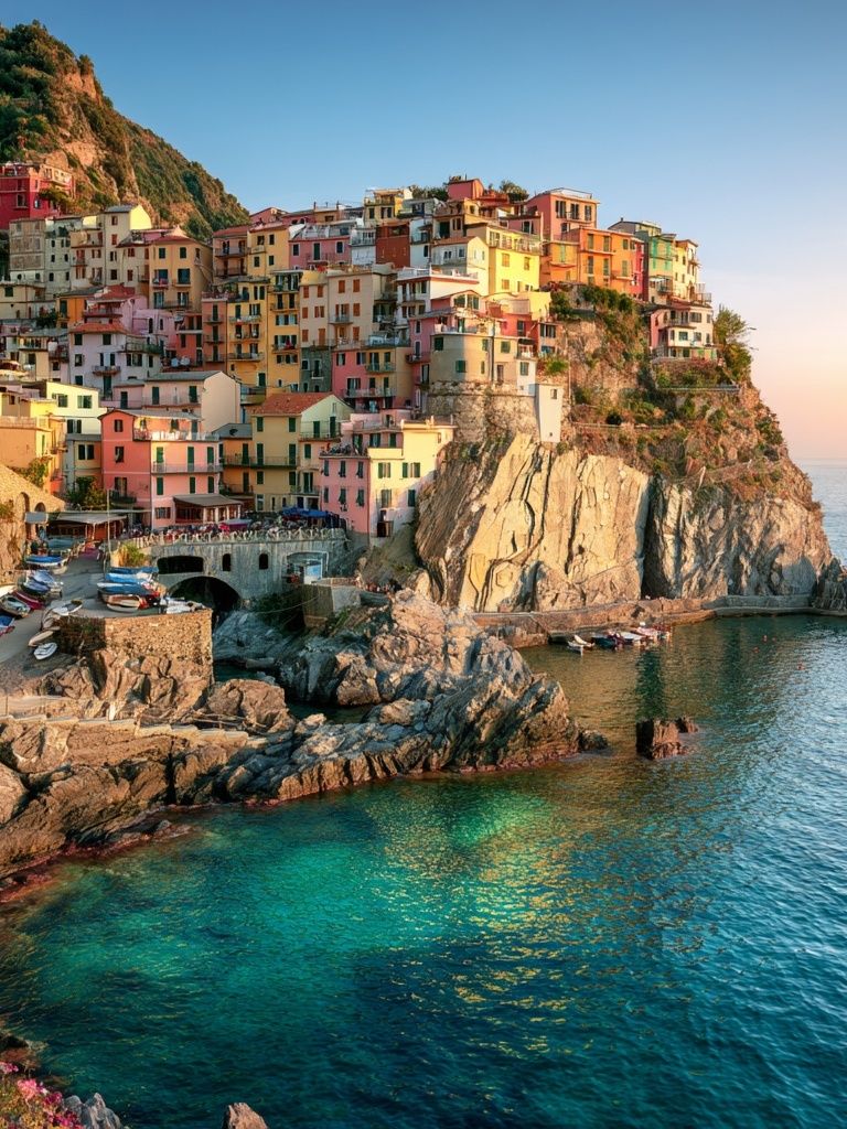 Cinque Terre Coastal Village Print. poster detail