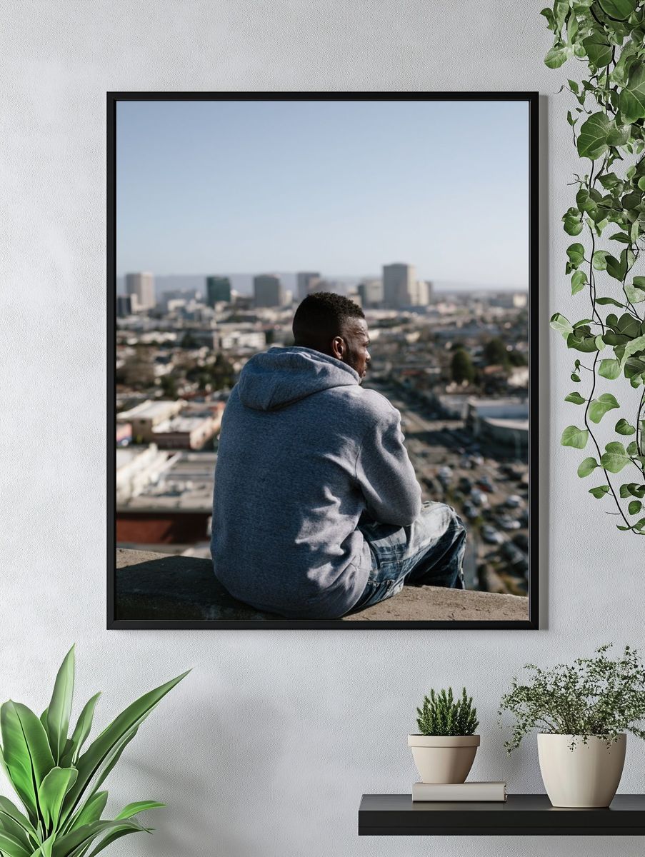City Overlook Reflection Photography Poster. — room view 4