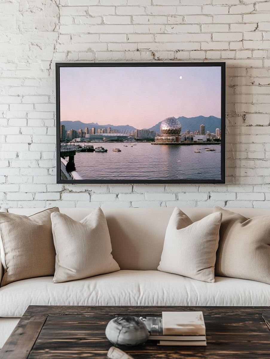 City Harbor at Dusk Photography Poster. room preview