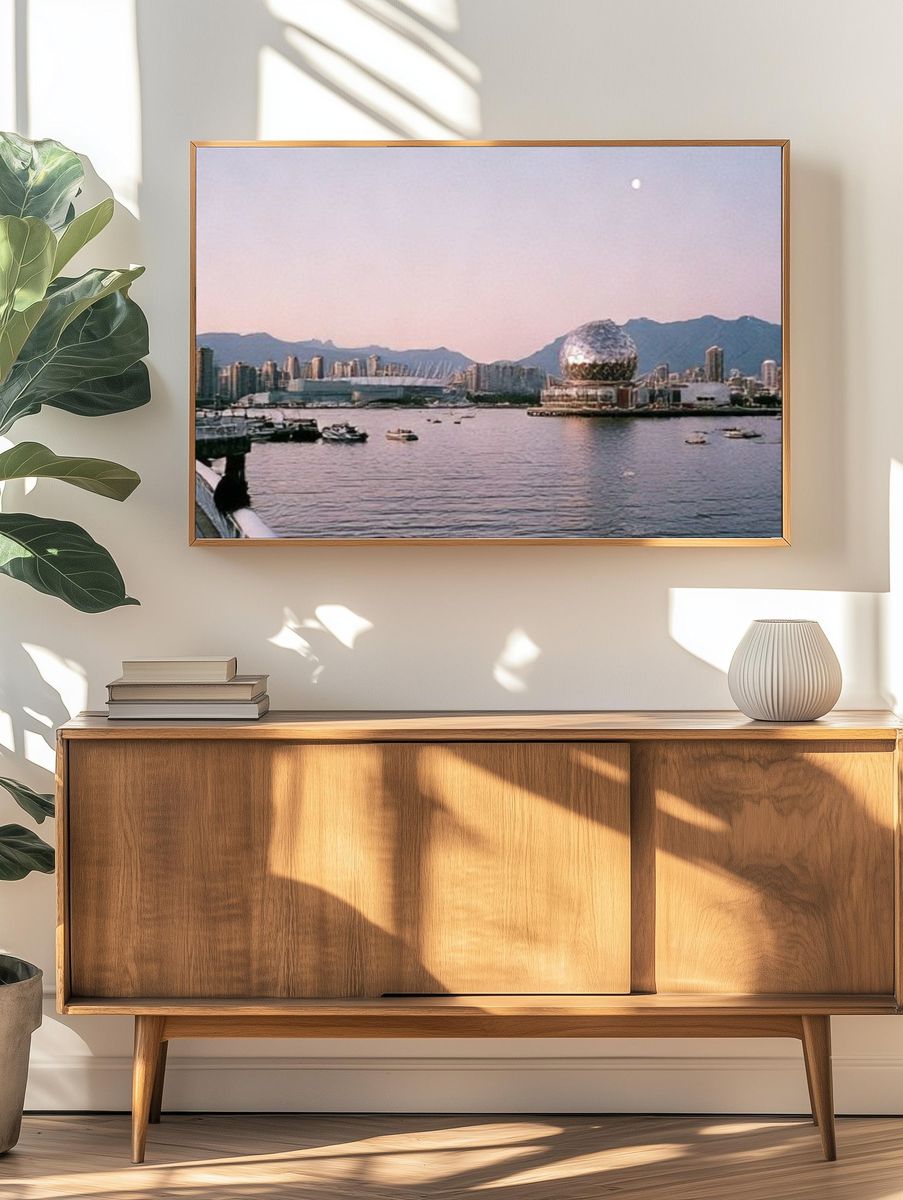 City Harbor at Dusk Photography Poster. — room view 3
