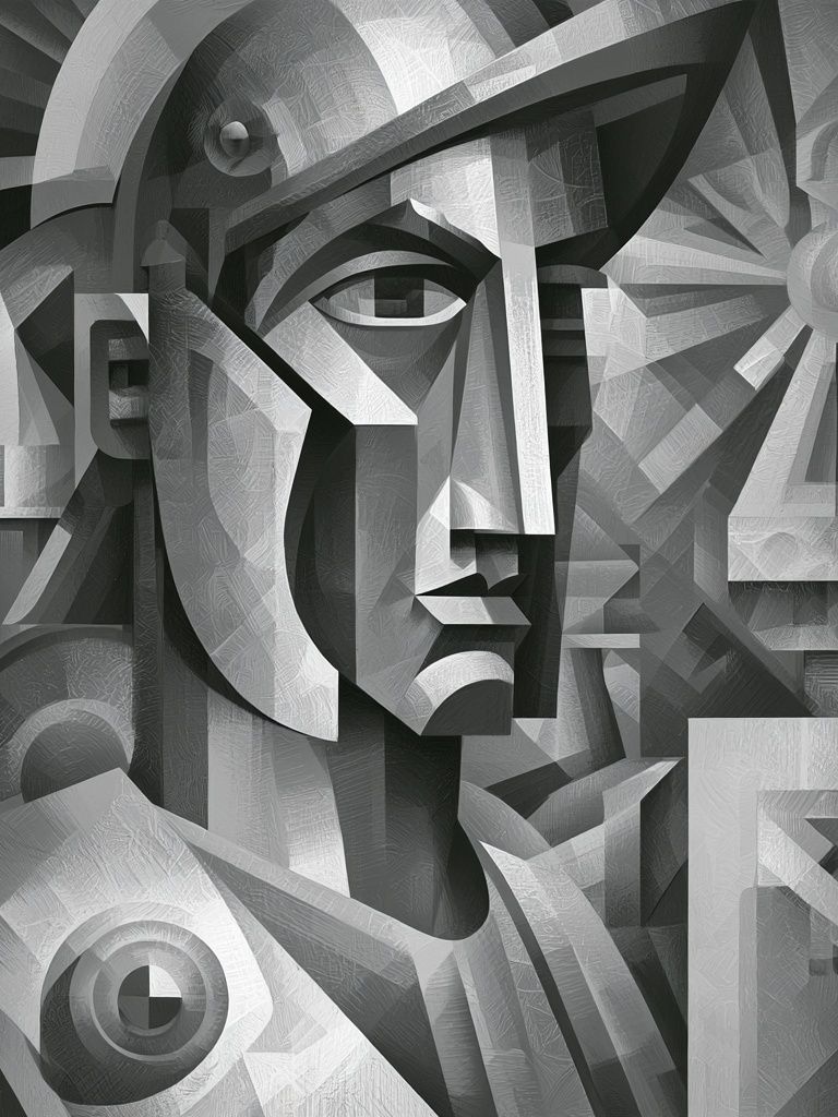 Cubist Face Abstract Poster. poster — fine-art art