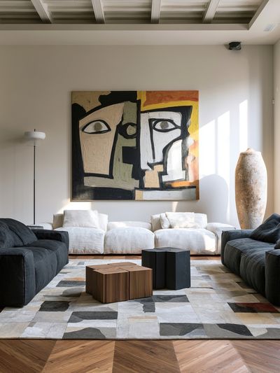 Cubist Face Abstract Poster. poster