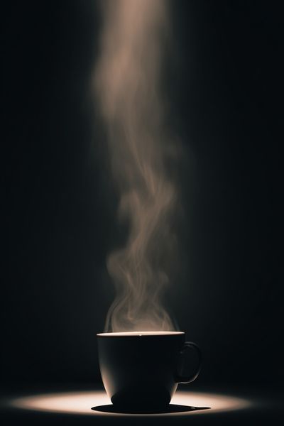 Steaming Coffee Cup — Photography Print. poster print