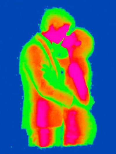 Couple Embrace — Pop Art Print. poster print