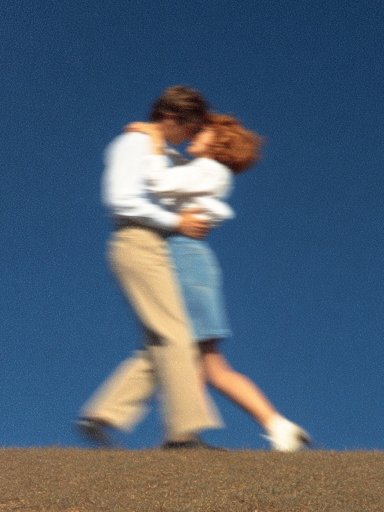 Couple Embracing — Vintage Print. poster — vintage art