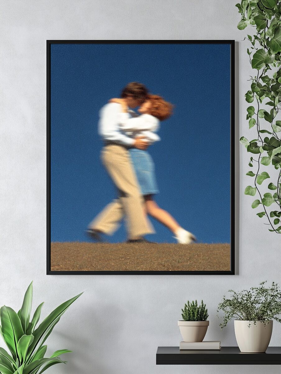 Couple Embracing — Vintage Print. — room view 4