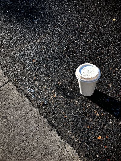 Coffee Cup on Asphalt — Photography Print. poster print