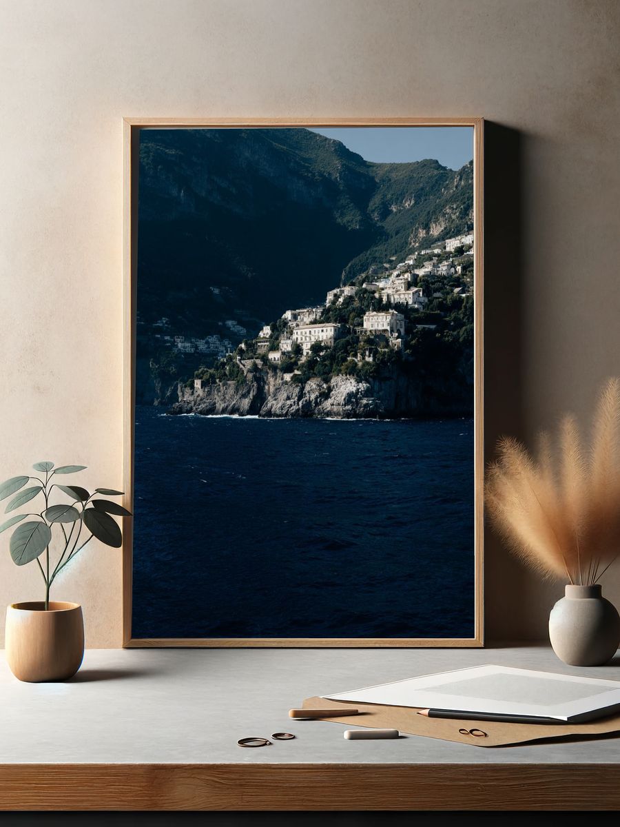Coastal Village in Amalfi — Photography Print. — room view 2