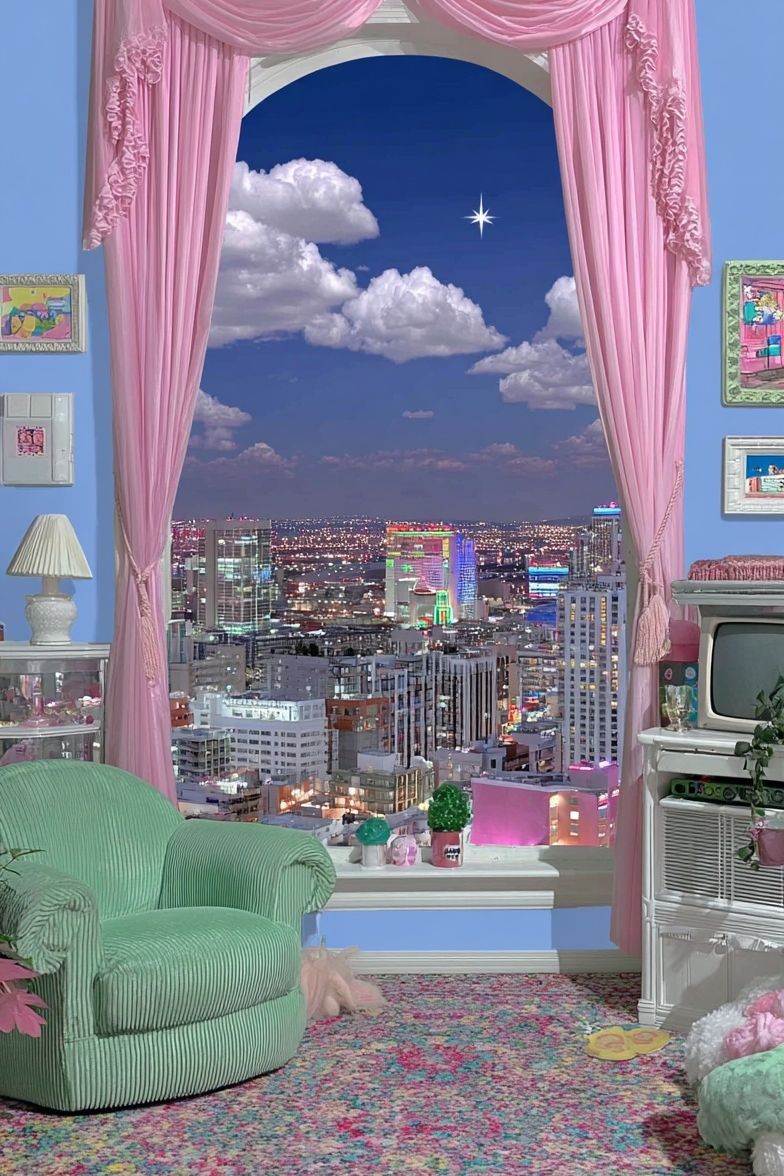 Cozy City View — Retro Print. poster — vintage art