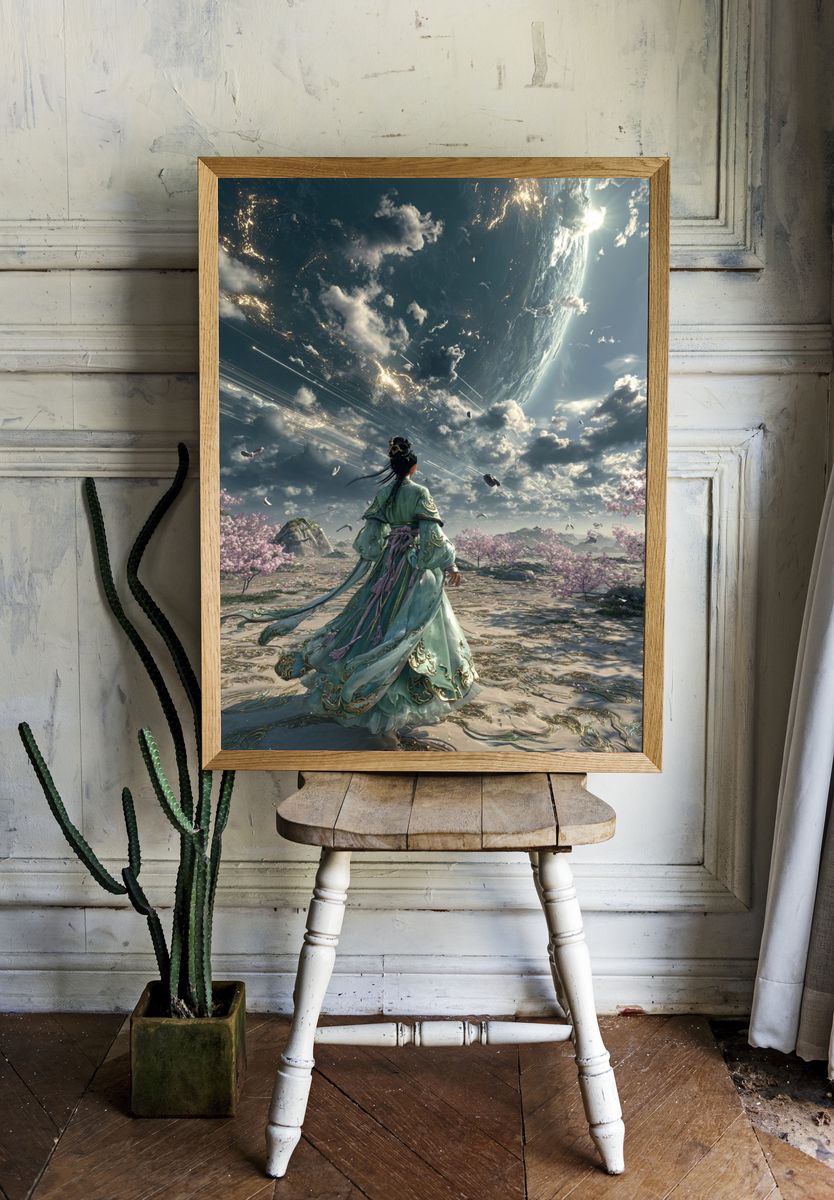 Celestial Wanderer — Fantasy Print. — room view 1