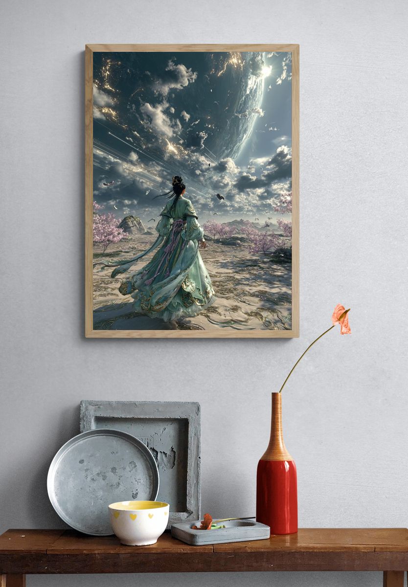 Celestial Wanderer — Fantasy Print. — room view 3