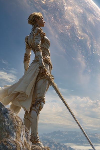 Celestial Warrior — Fantasy Print. poster print