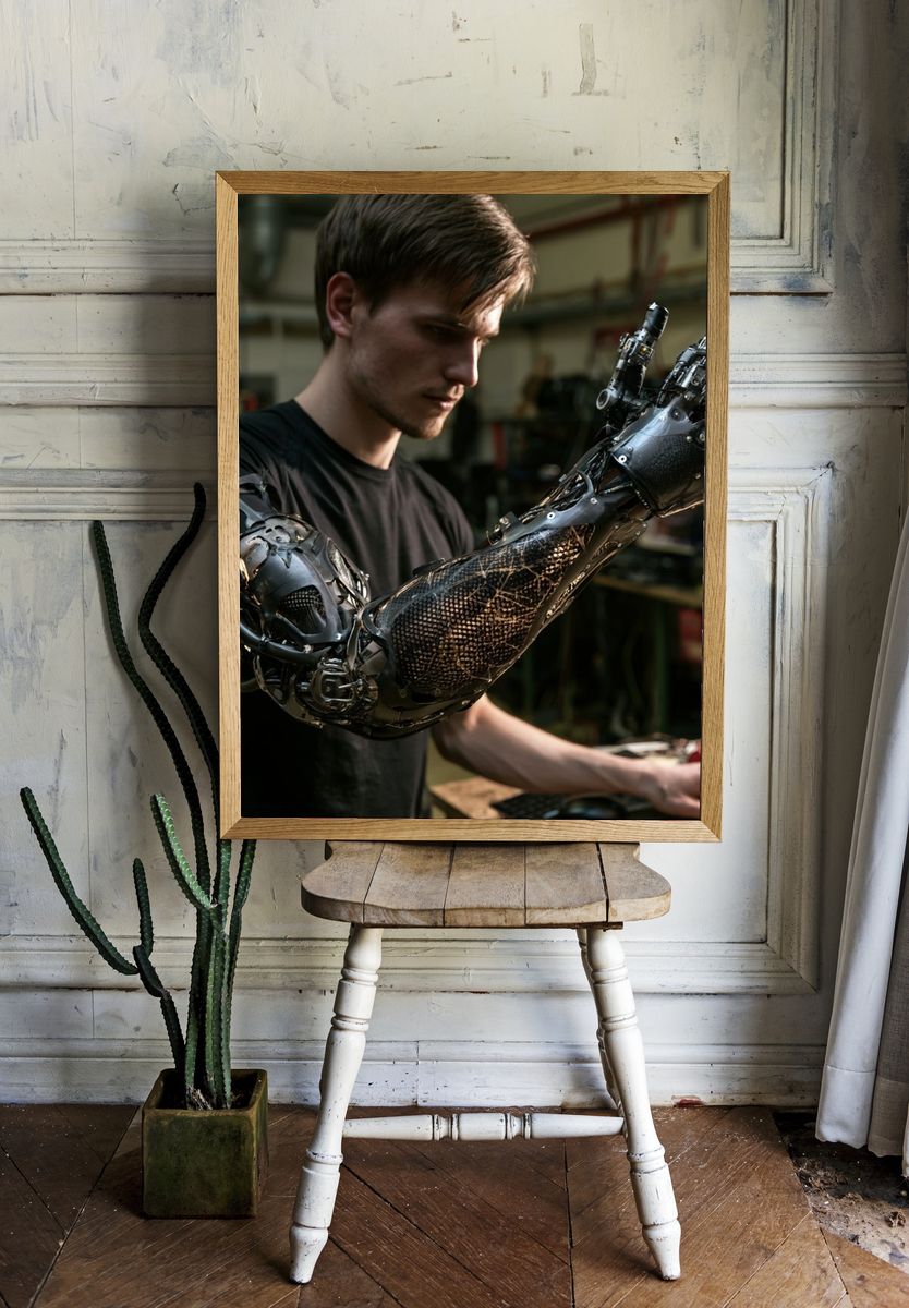 Cybernetic Arm Workshop Poster. room preview