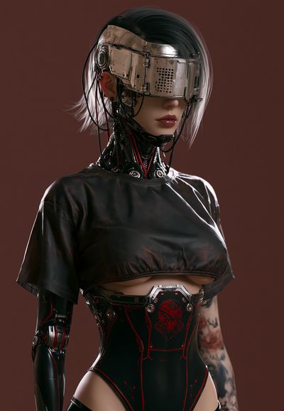 Cybernetic Portrait — Sci-Fi Print. poster print