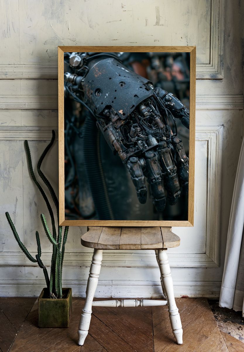 Cybernetic Hand — Sci-Fi Photography Print. — room view 1