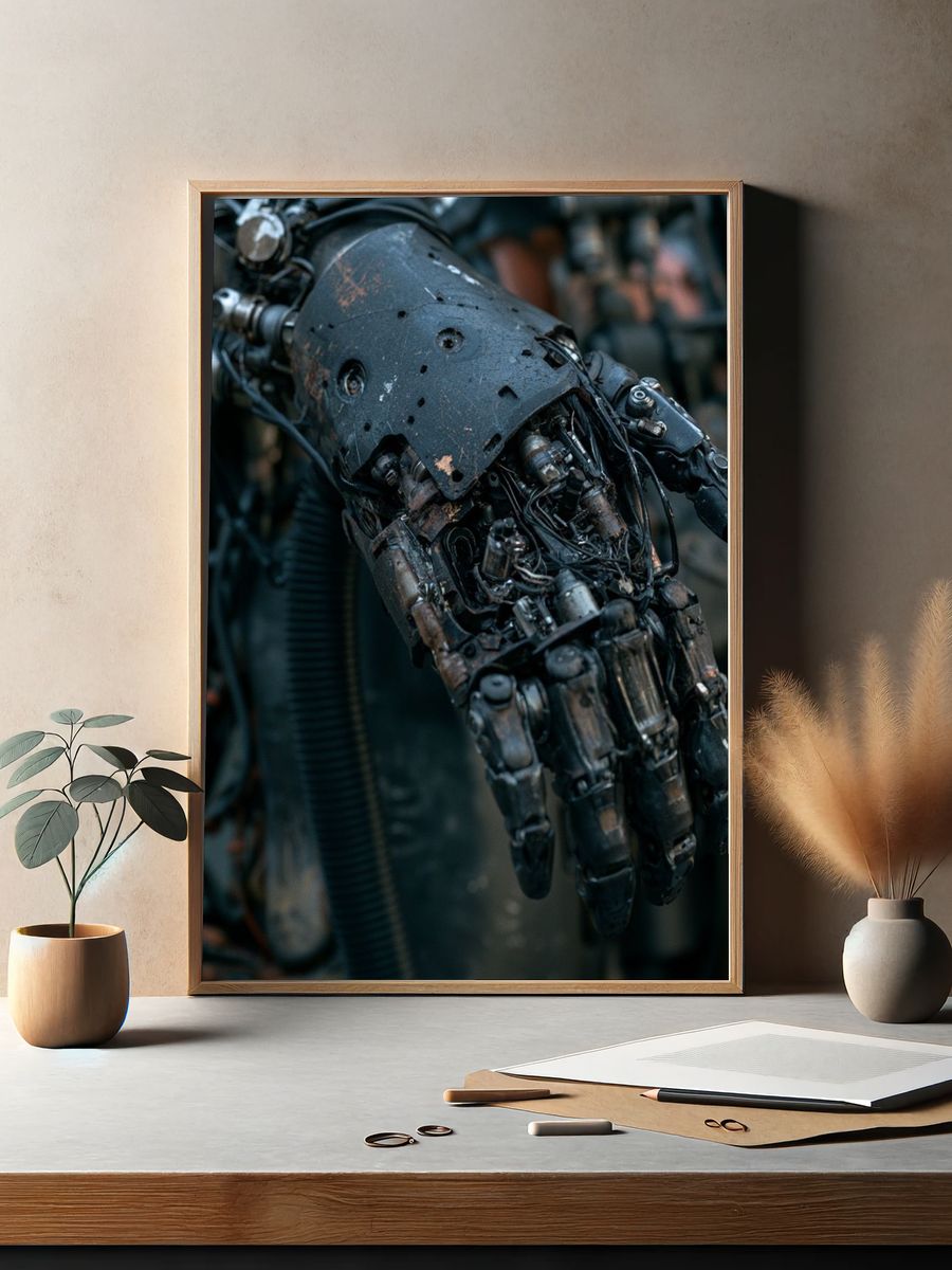 Cybernetic Hand — Sci-Fi Photography Print. — room view 2