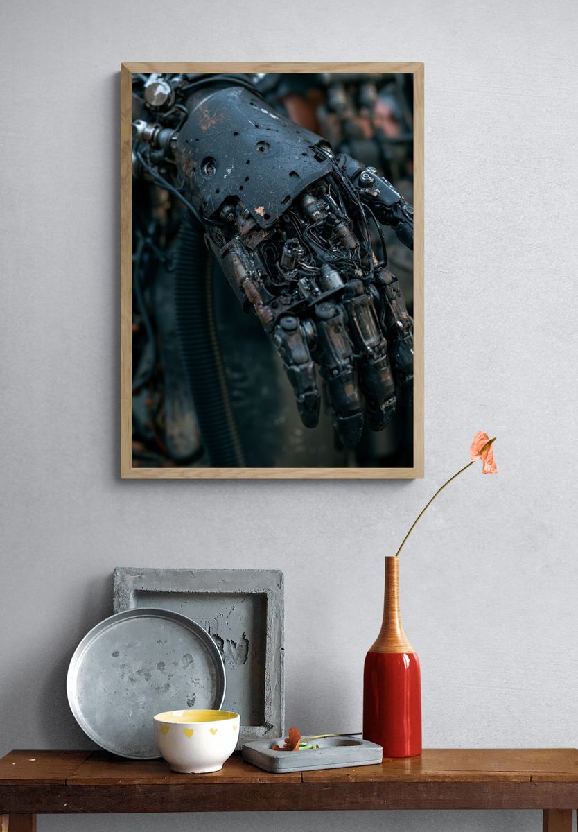 Cybernetic Hand — Sci-Fi Photography Print. — room view 3