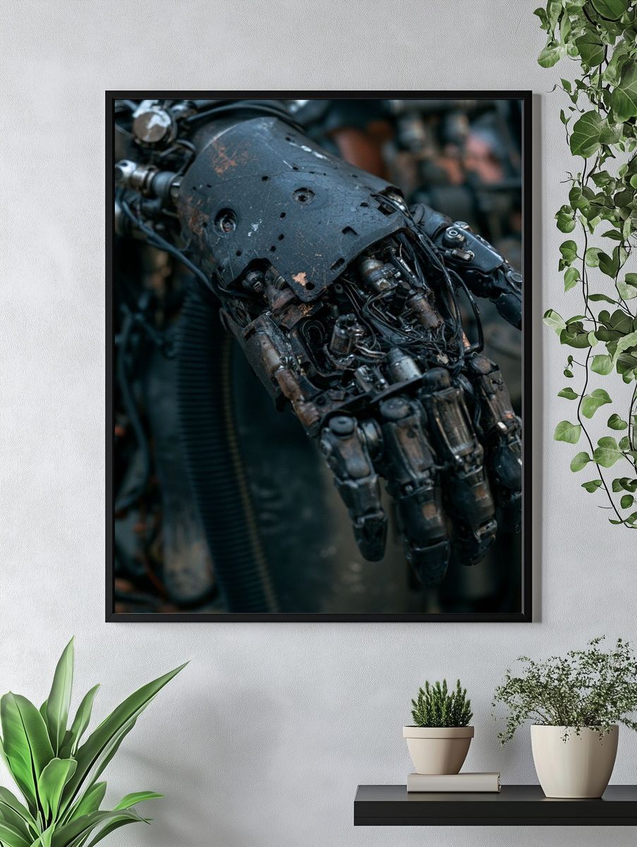 Cybernetic Hand — Sci-Fi Photography Print. — room view 4