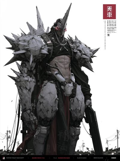 Cyberpunk Warrior — Sci-Fi Print.