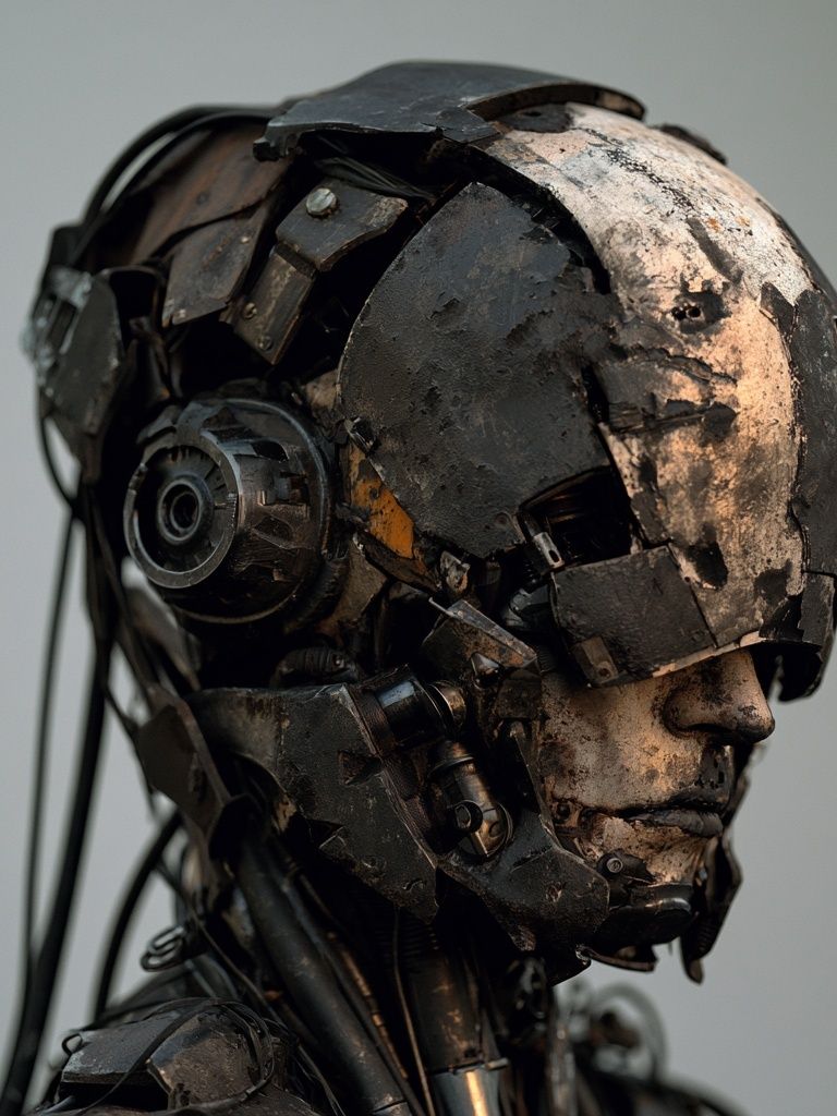 Cyborg Portrait — Sci-Fi Print. poster — illustration art