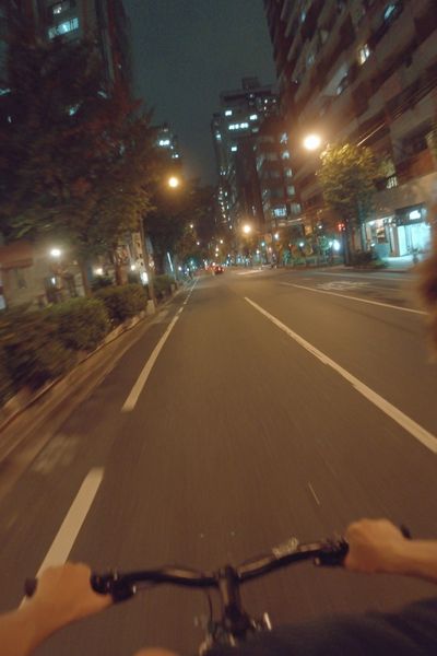 Nighttime City Cycling Poster. poster