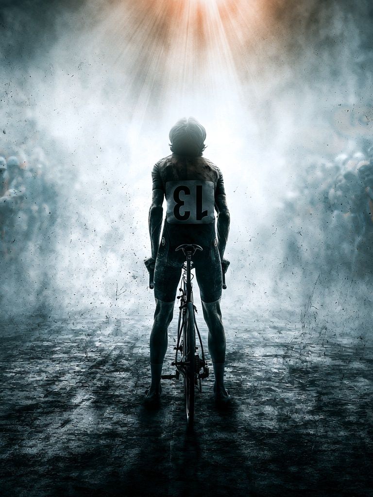 Cyclist Finish Line Photography Poster. poster — photography art