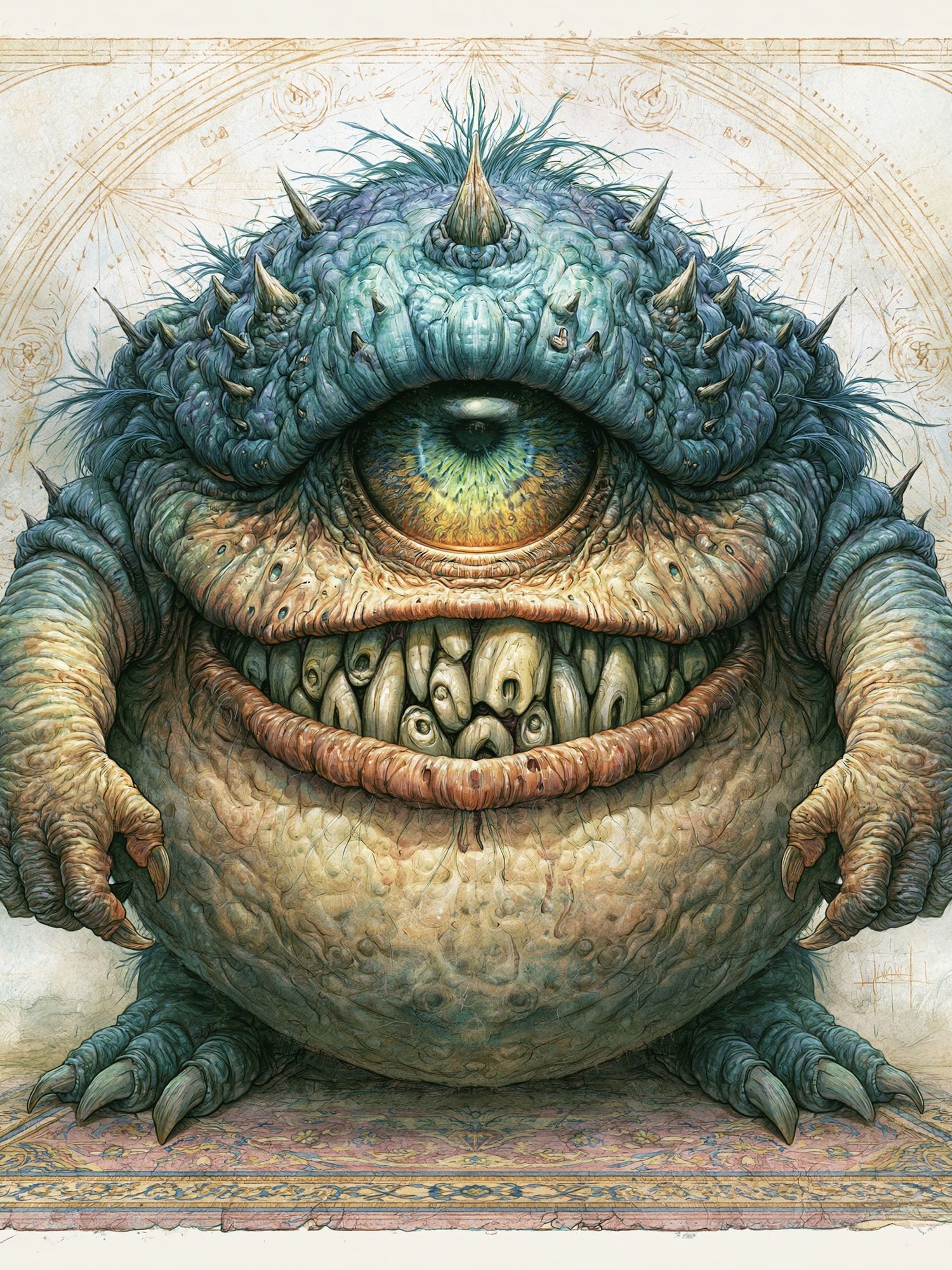 Cyclops Monster Digital Art Poster. poster — illustration art