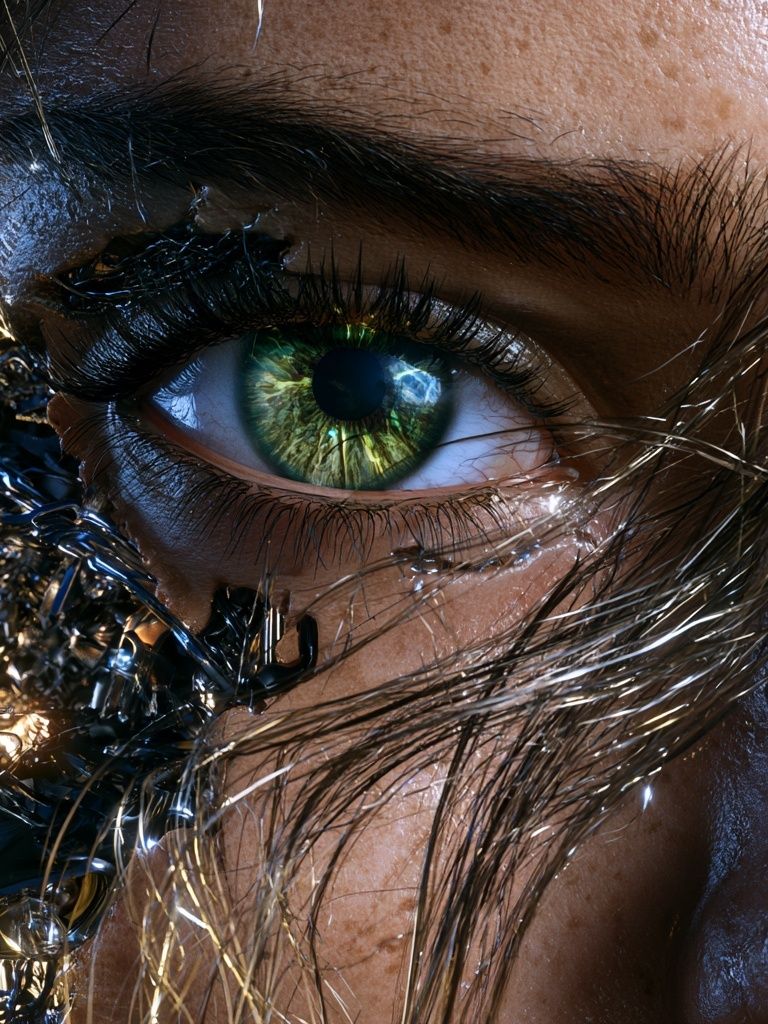 Cyber Eye Close-Up Poster. poster detail