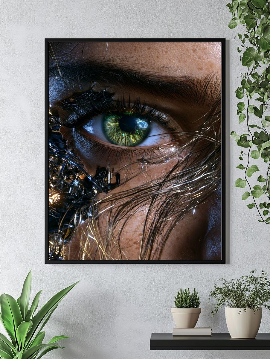 Cyber Eye Close-Up Poster. — room view 4