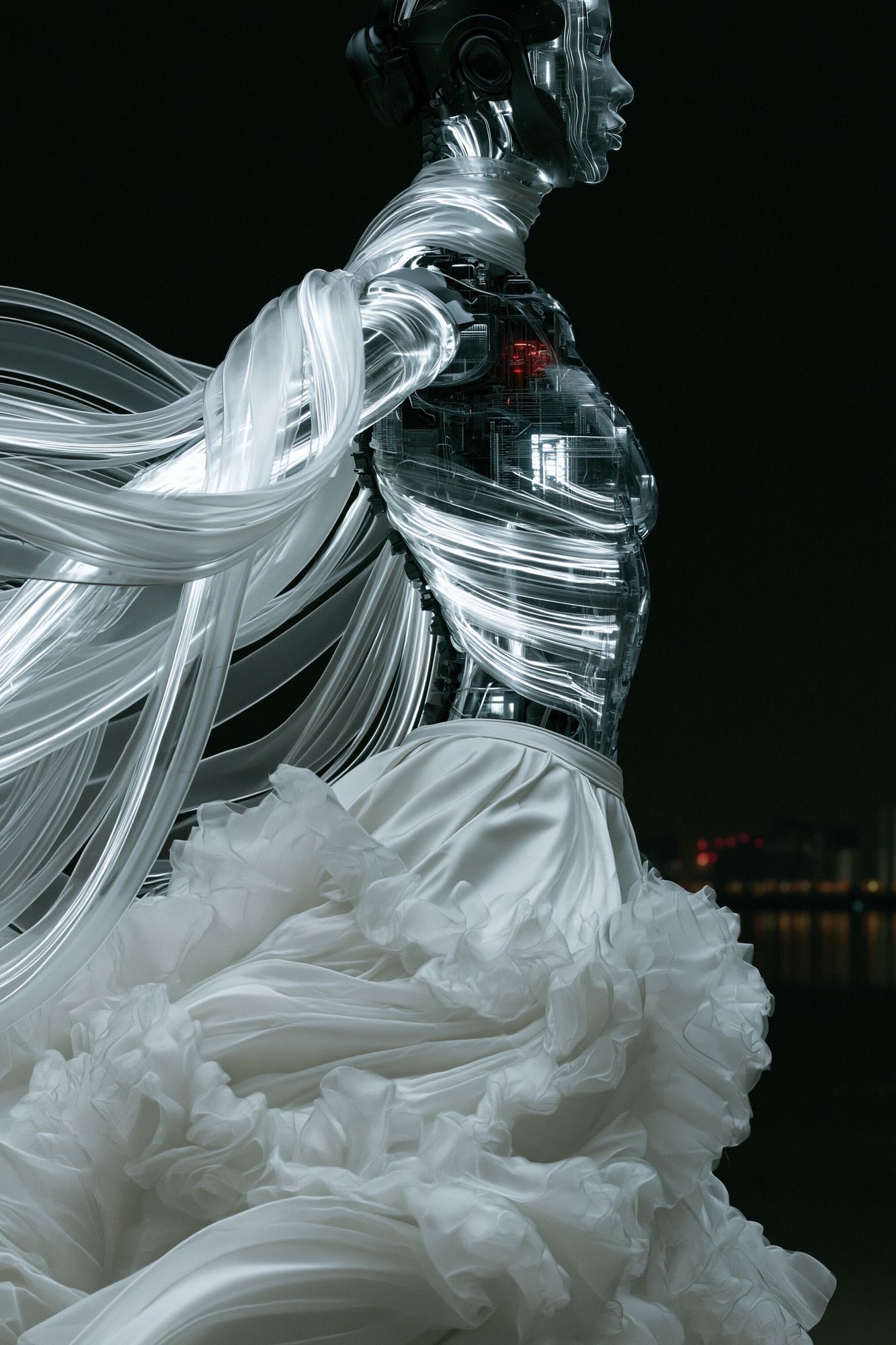 Cybernetic Figure Fashion Poster. poster detail
